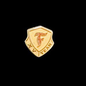 Vintage CTO 1/10 10k Gold Filled And Enamel 15 Year Fire Stone Tie Tack (4671)